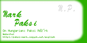 mark paksi business card